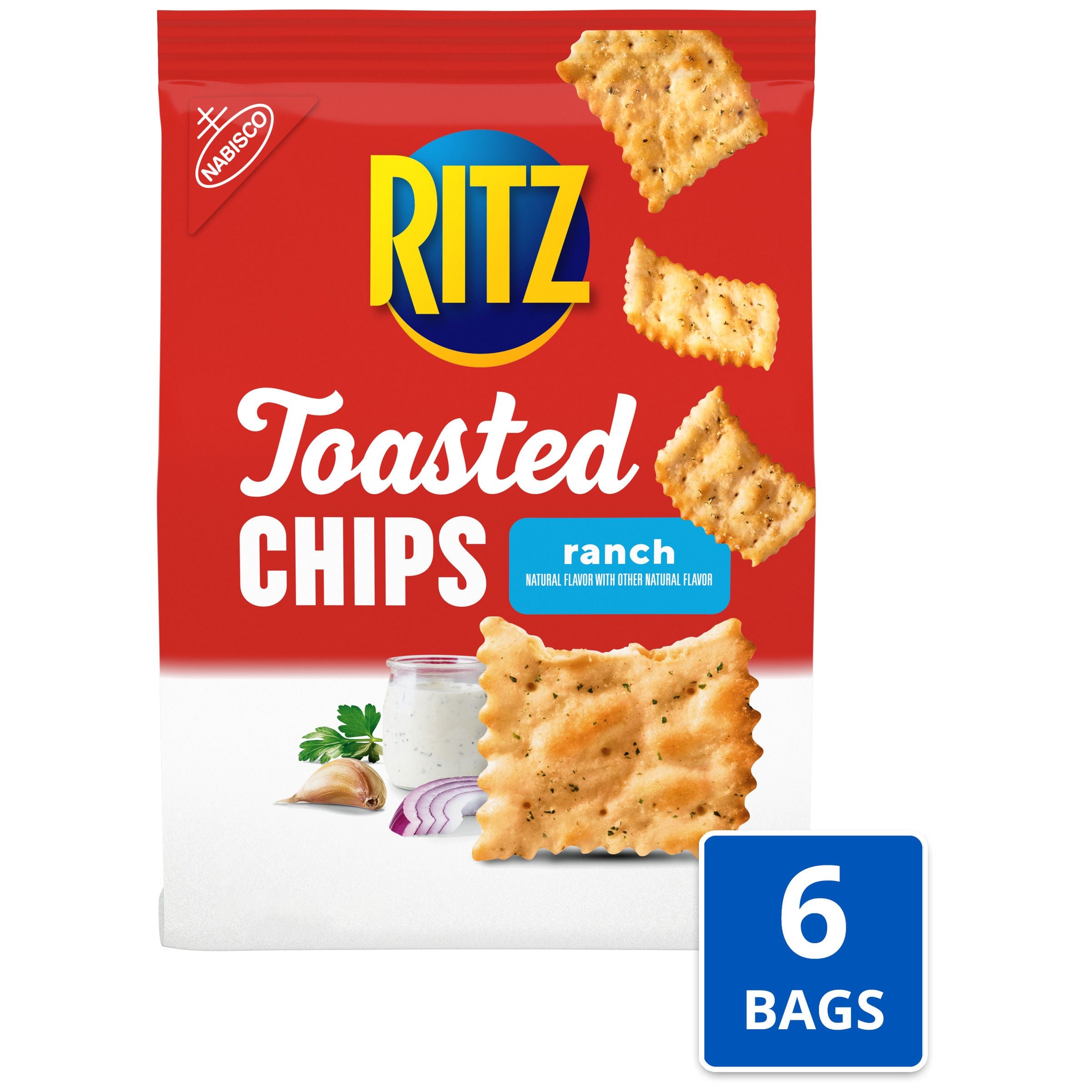 Ritz Nabisco Sour Cream And Onion Toasted Chips-8.1 oz.-6/Case MPN
