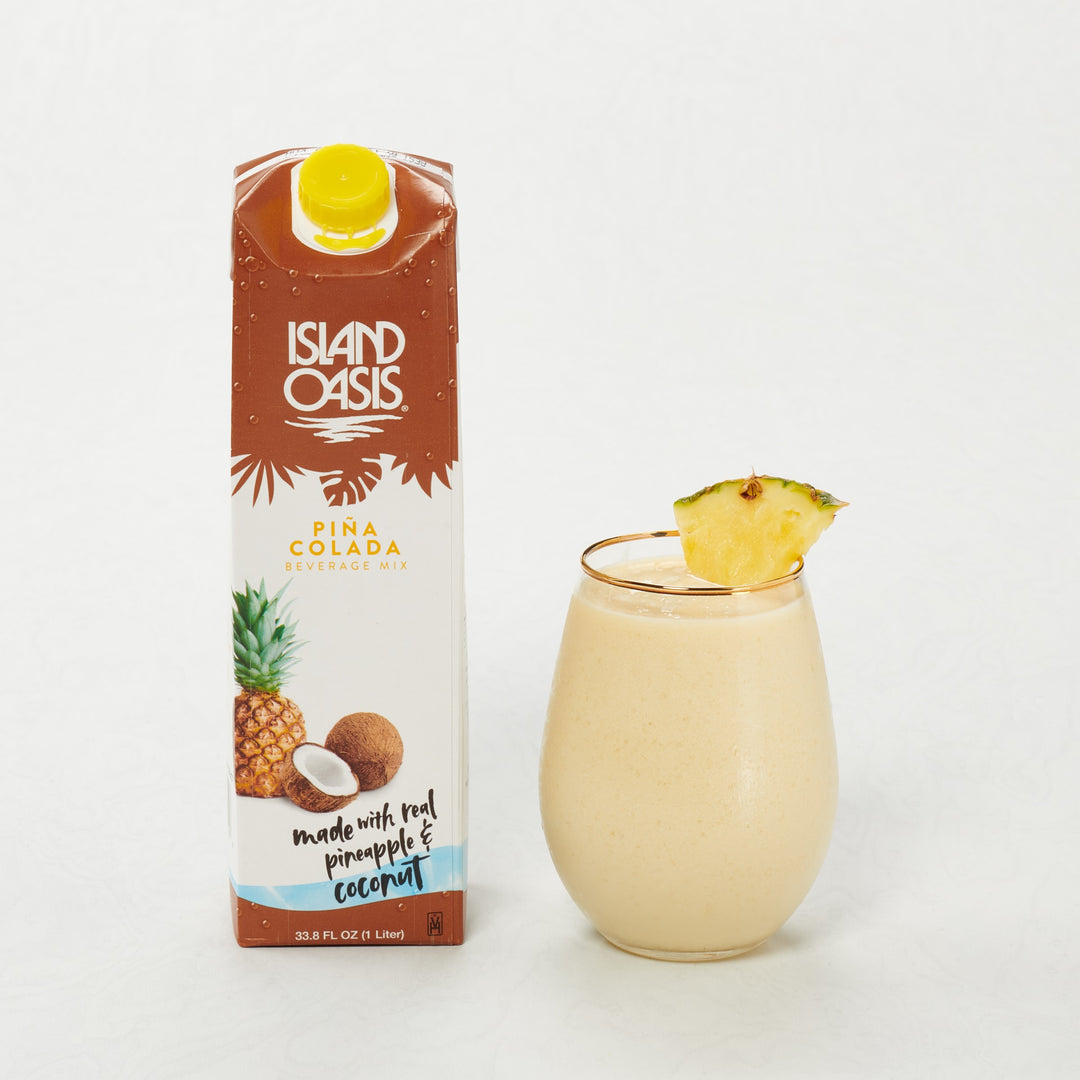 Island Oasis Aseptic Pina Colada Frozen Drink And Smoothie Cocktail Mixer-1 Liter-12/Case