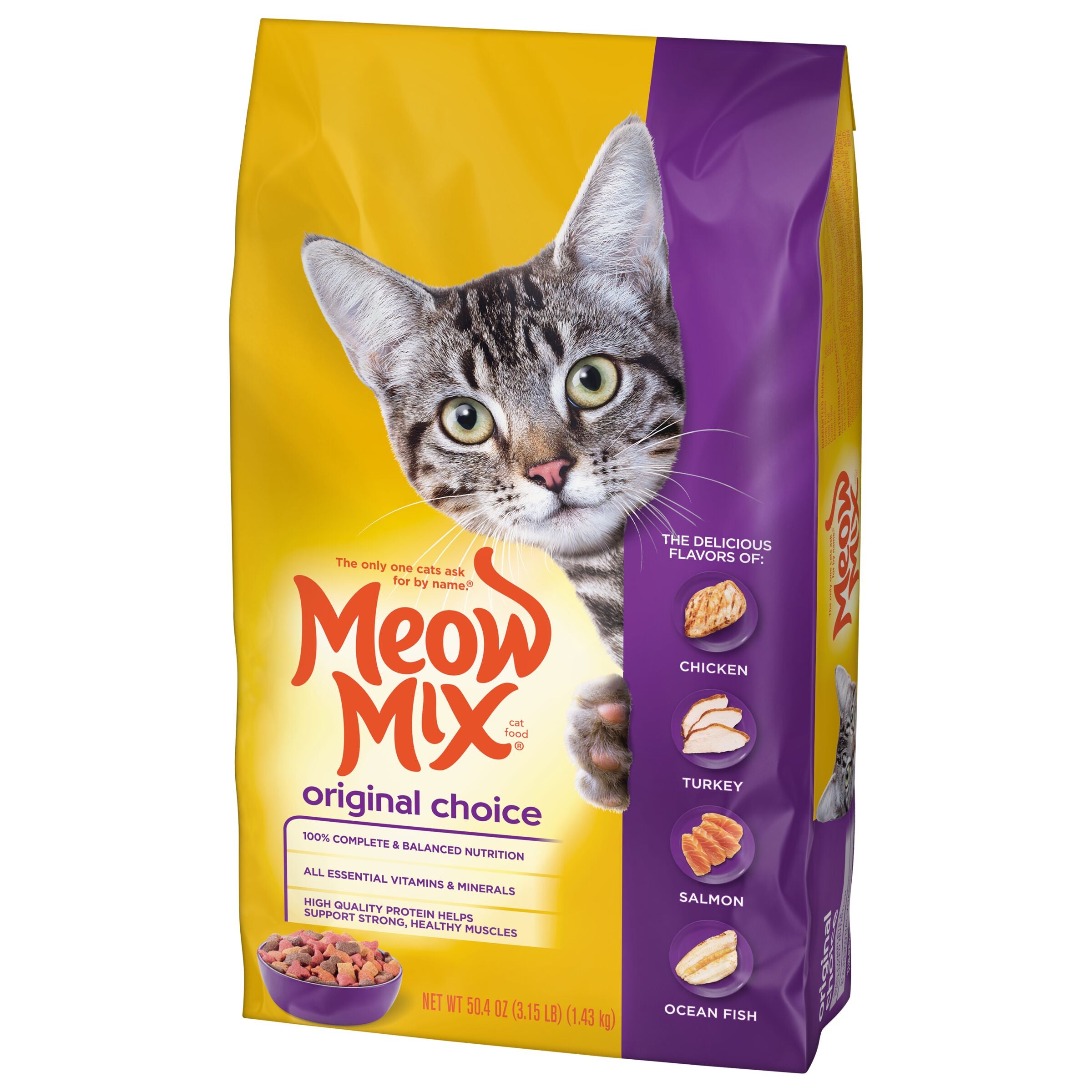 Meow Mix Cat Food Original-3.15 lb.-4/Case MPN# 2927452327 – Round