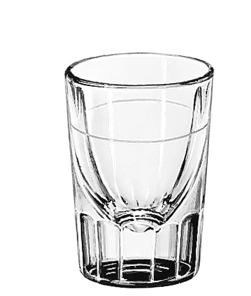 Libbey 2 oz. Fluted Lined Whiskey- Line At 7/8 oz. Glass-48 Each-1/Case