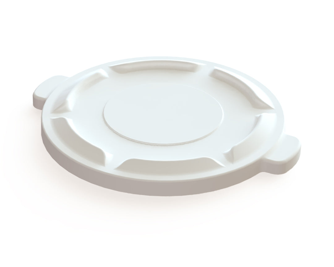Value Plus 20 Gallon White Waste Receptacle Lid-1 Count-6/Box-1/Case
