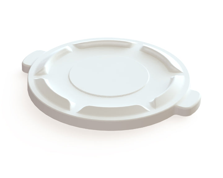 Value Plus 20 Gallon White Waste Receptacle Lid-1 Count-6/Box-1/Case