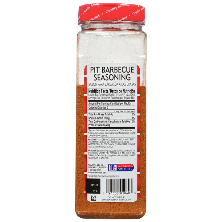 Lawry's Pit Barbecue Seasoning-18 oz.-6/Case