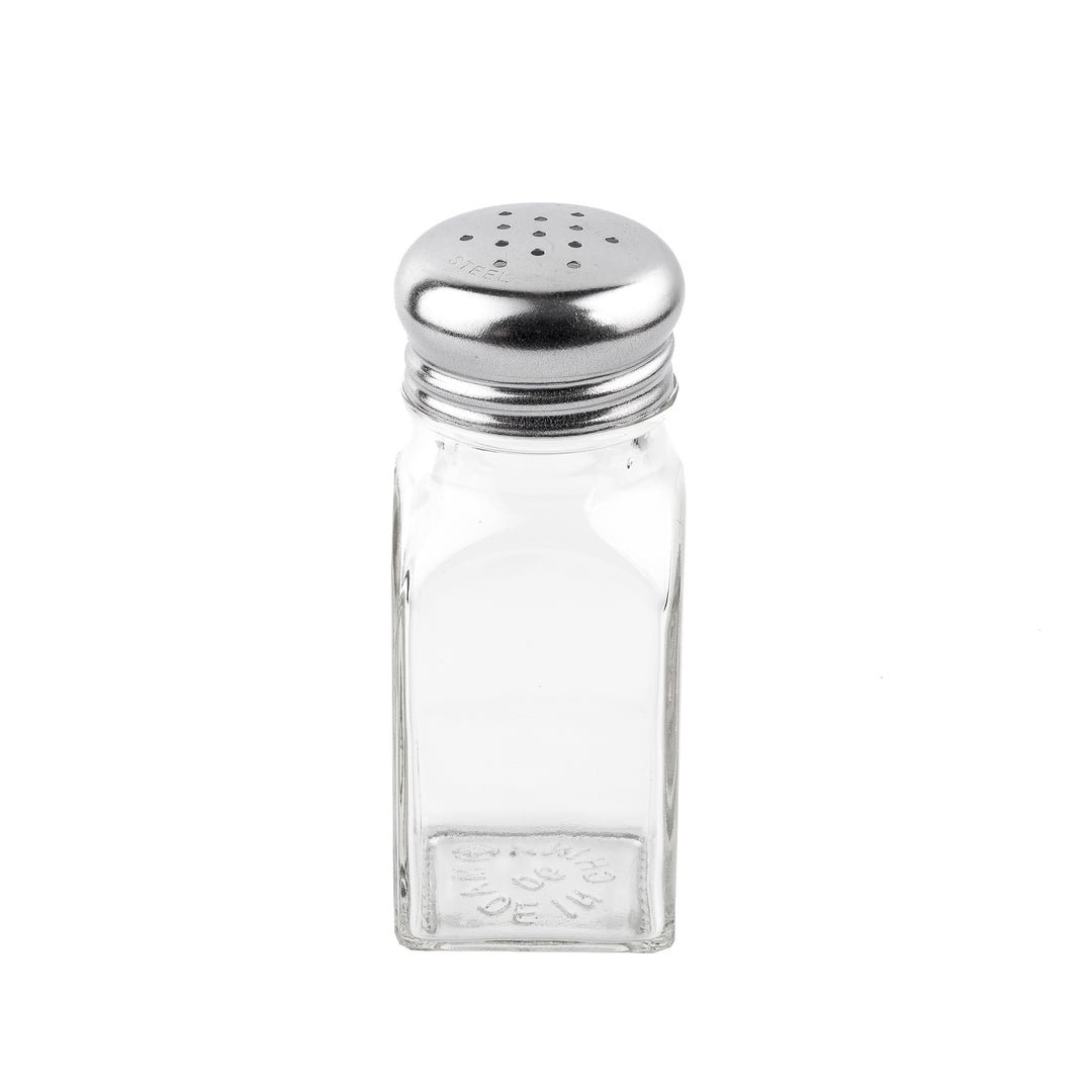 Tablecraft 2 oz. Square Glass Salt And Pepper Shaker-12 Count-4/Case