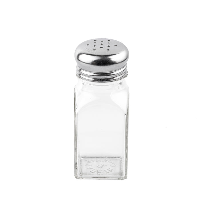 Tablecraft 2 oz. Square Glass Salt And Pepper Shaker-12 Count-4/Case