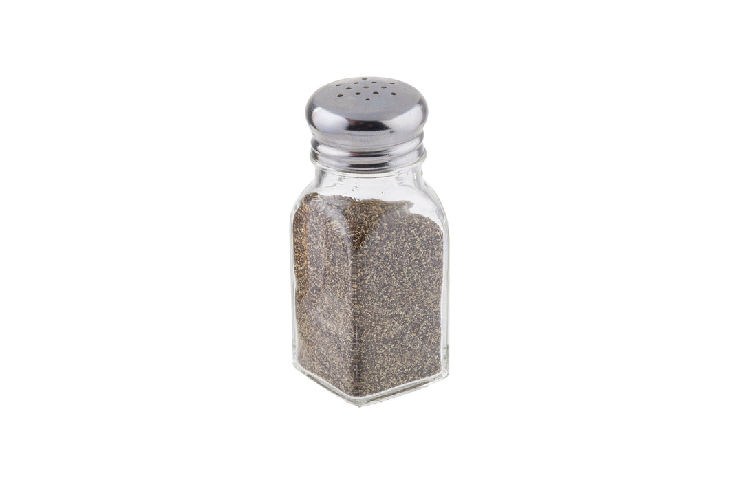 Tablecraft 2 oz. Square Glass Salt And Pepper Shaker-12 Count-4/Case