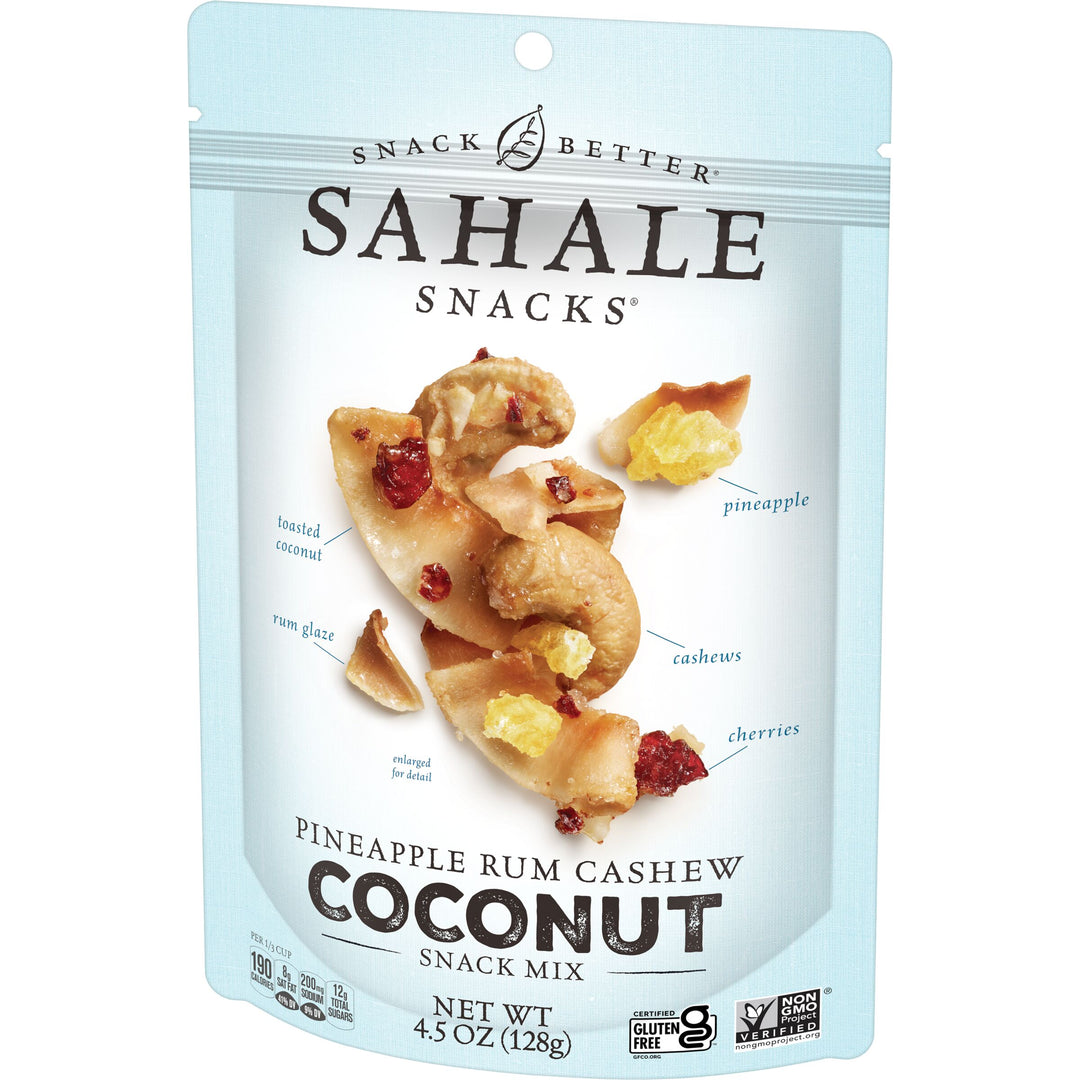 Sahale Pineapple Rum Cashew Coconut Snack Mix-4.5 oz.-6/Case