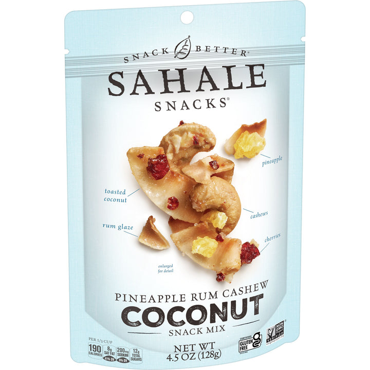 Sahale Pineapple Rum Cashew Coconut Snack Mix-4.5 oz.-6/Case