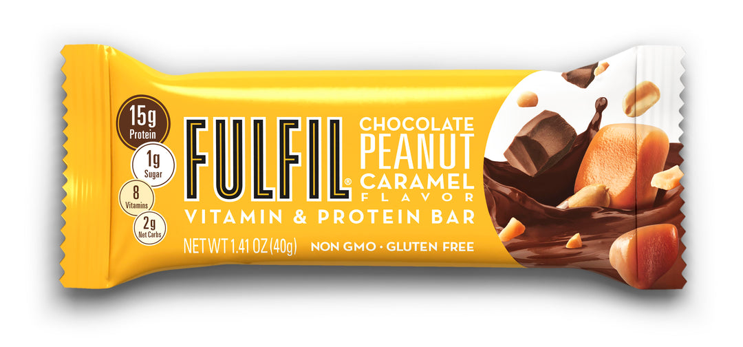 Fulfil Chocolate Peanut Caramel Vitamin & Protein Bar-1.411 oz.-12/Box-6/Case