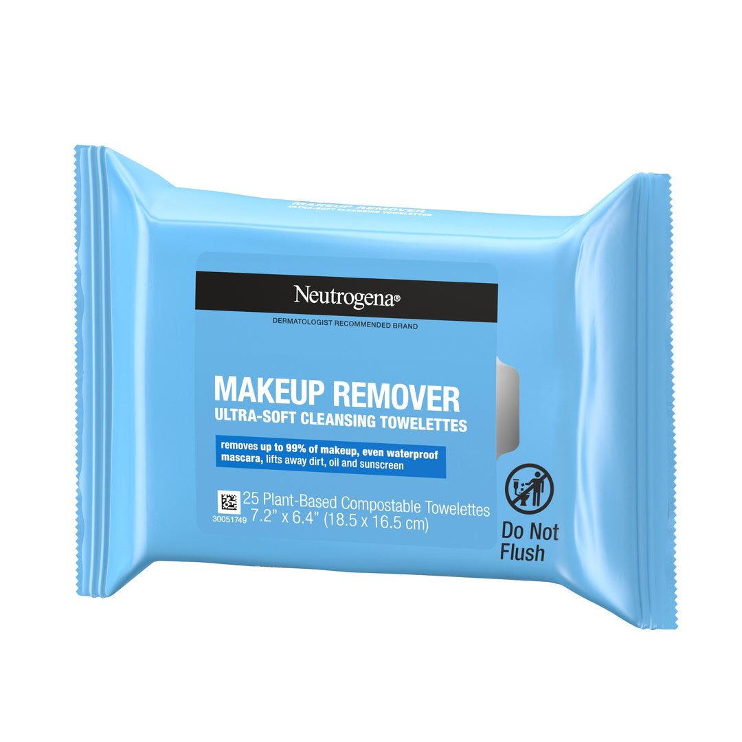 Neutrogena Makeup Remover Ultra-Soft Cleansing Towelettes-25 Count-6/Case