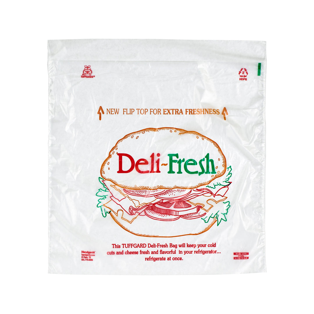 Tuffgards 8.5 Inch X 8.5 Inch Printed Deli Fresh High Density Saddle Deli Bag-2000 Each-2000/Box-1/Case