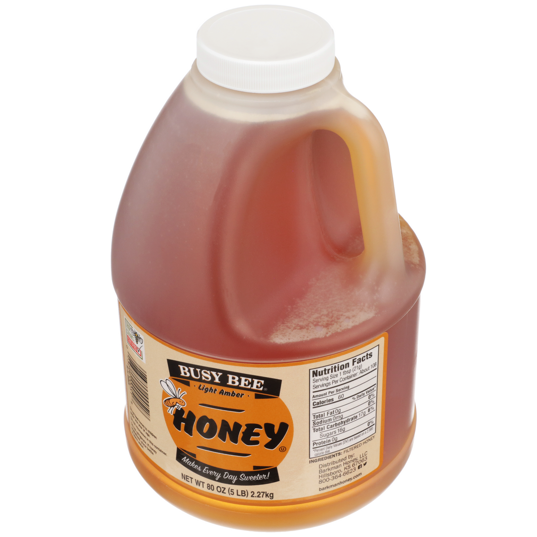 Busy Bee Light Amber Honey Bulk-80 oz.-6/Case