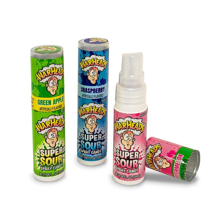 Warheads Super Sour Spray Candy-0.68 oz.-24/Box-12/Case
