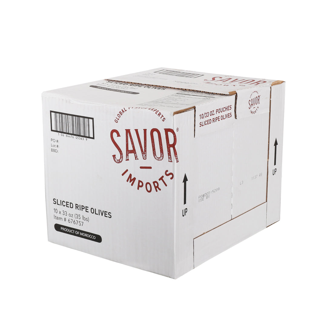 Savor Imports Sliced Ripe Olives Bag-33 oz.-10/Case
