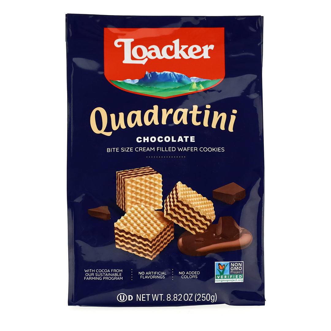 Loacker Quadratini Chocolate 250 Grams-8.82 oz.-6/Case
