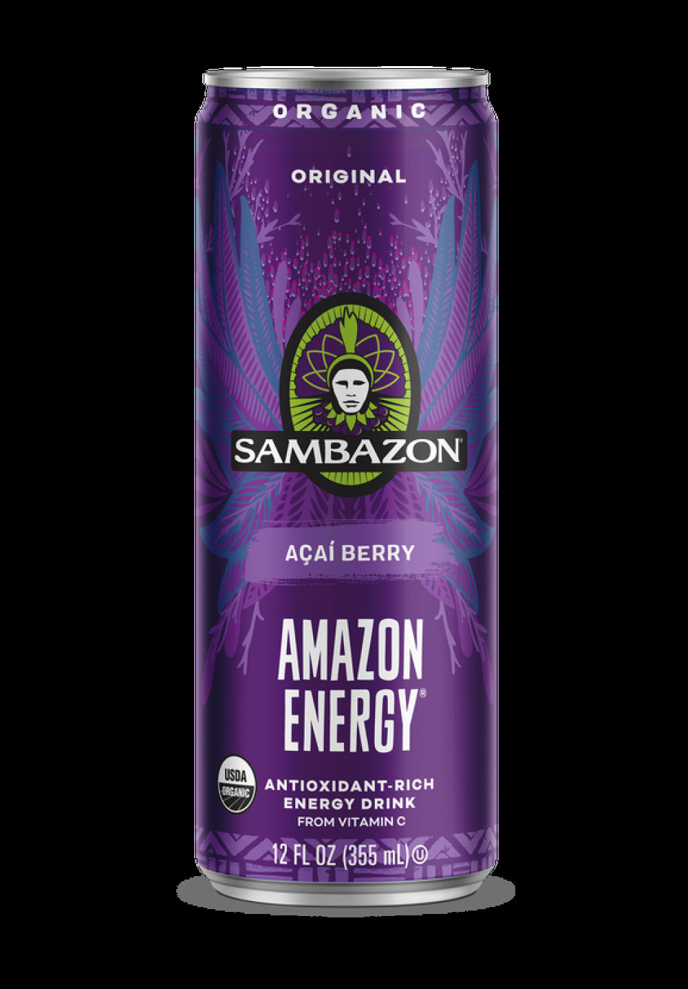 Sambazon Original Amazon Acai Berry Organic Energy Drink-12 fl oz.s-12/Case