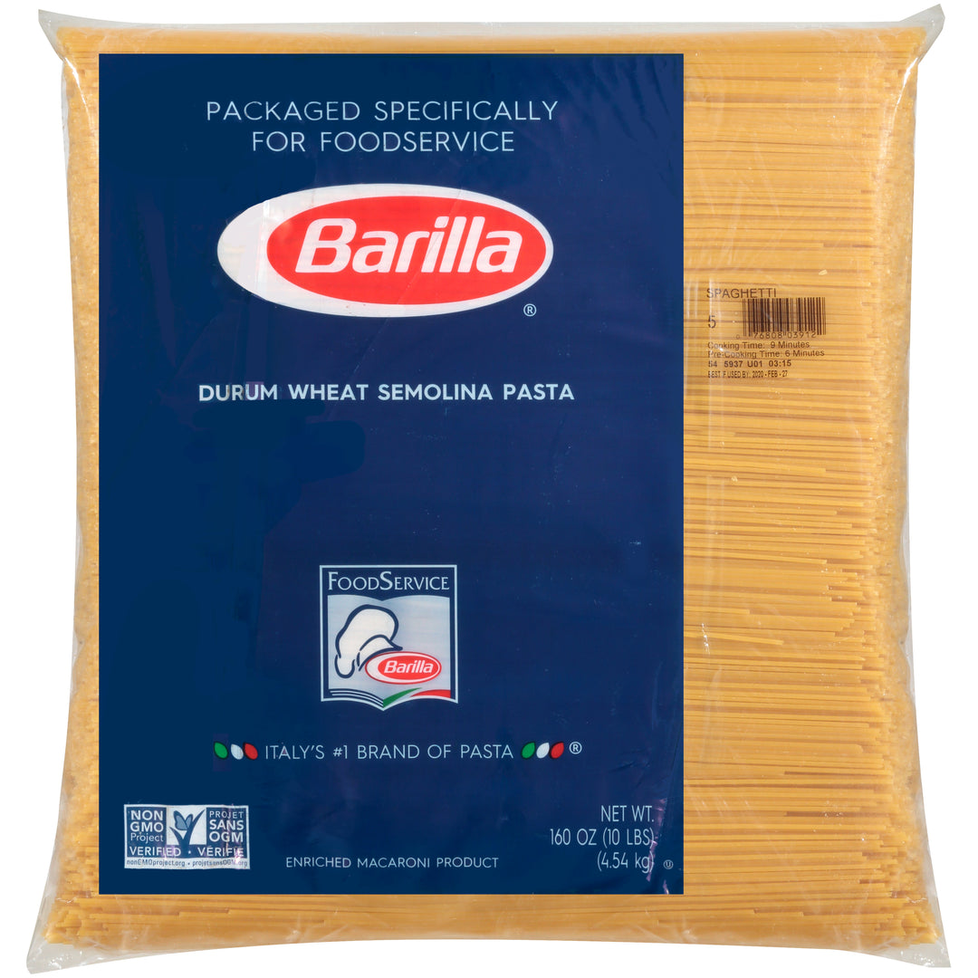 Barilla Spaghetti Pasta-160 oz.-2/Case