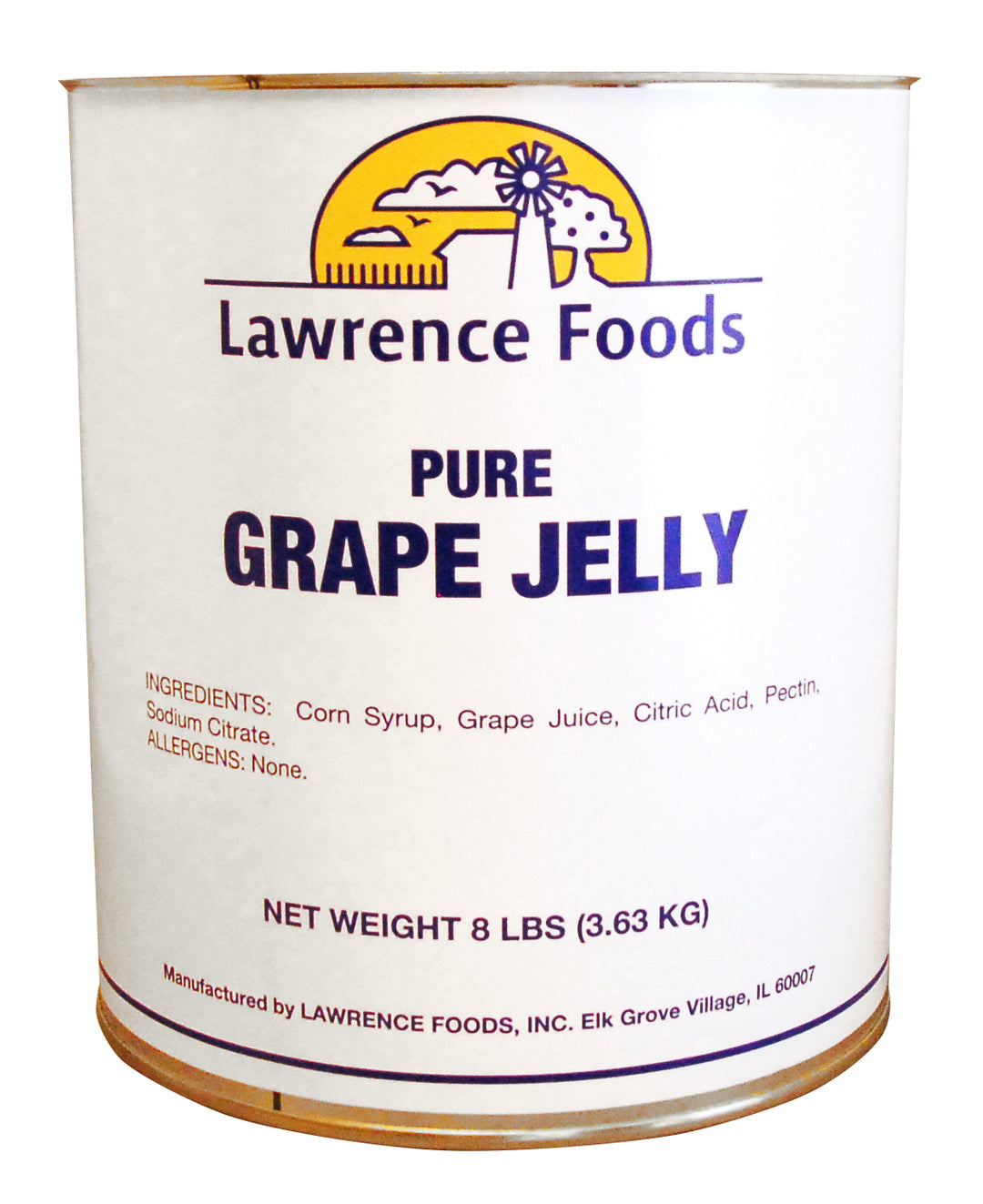 Lawrence Foods Pure Grape Jelly-8 lb.-6/Case
