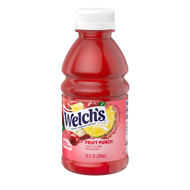 Welch's Fruit Punch Juice Drink-10 fl oz.-24/Case