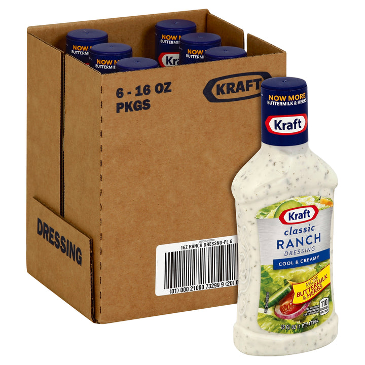 Kraft Ranch Dressing Bottle-16 fl oz.-6/Case