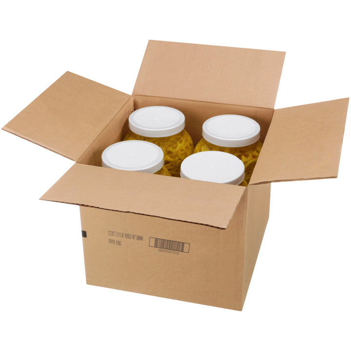 Mi Pueblo Banana Pepper Rings Hot High Defect-1 Gallon-4/Case