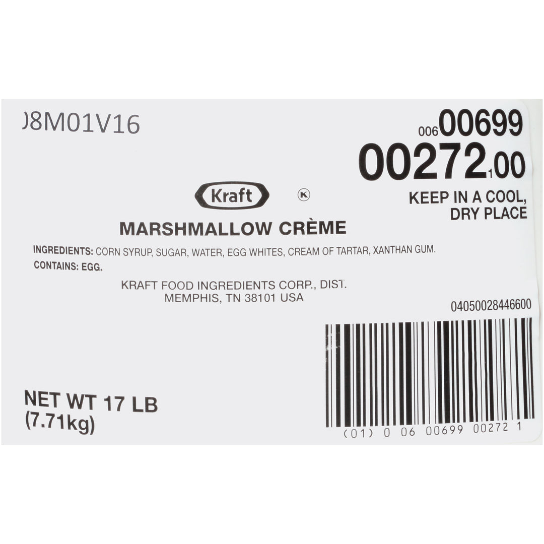 Kraft Marshmallow Cream-17 lb.-1/Case