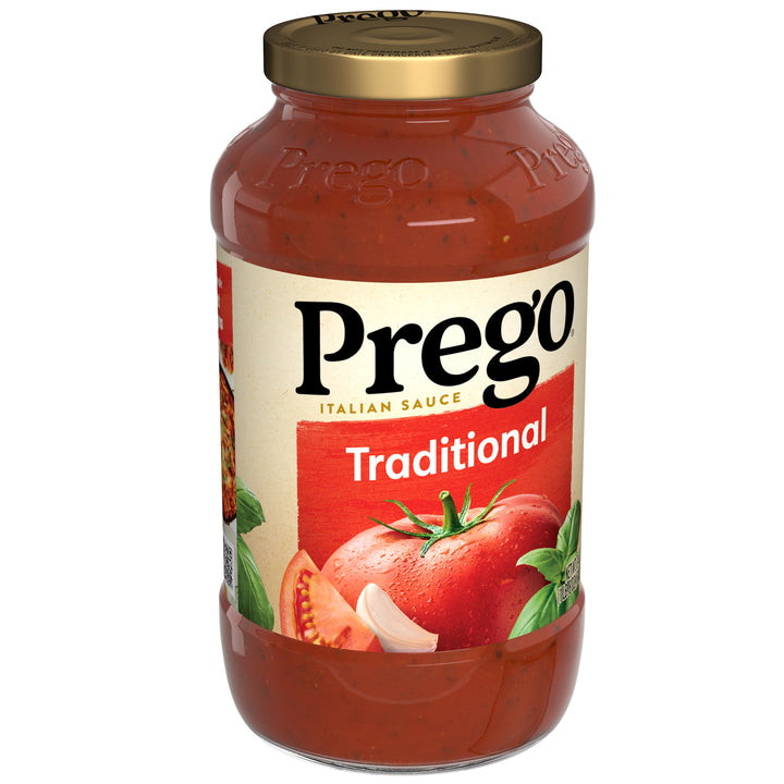 Prego Sauce Traditional Spaghetti Glass Jar-24 oz.-12/Case