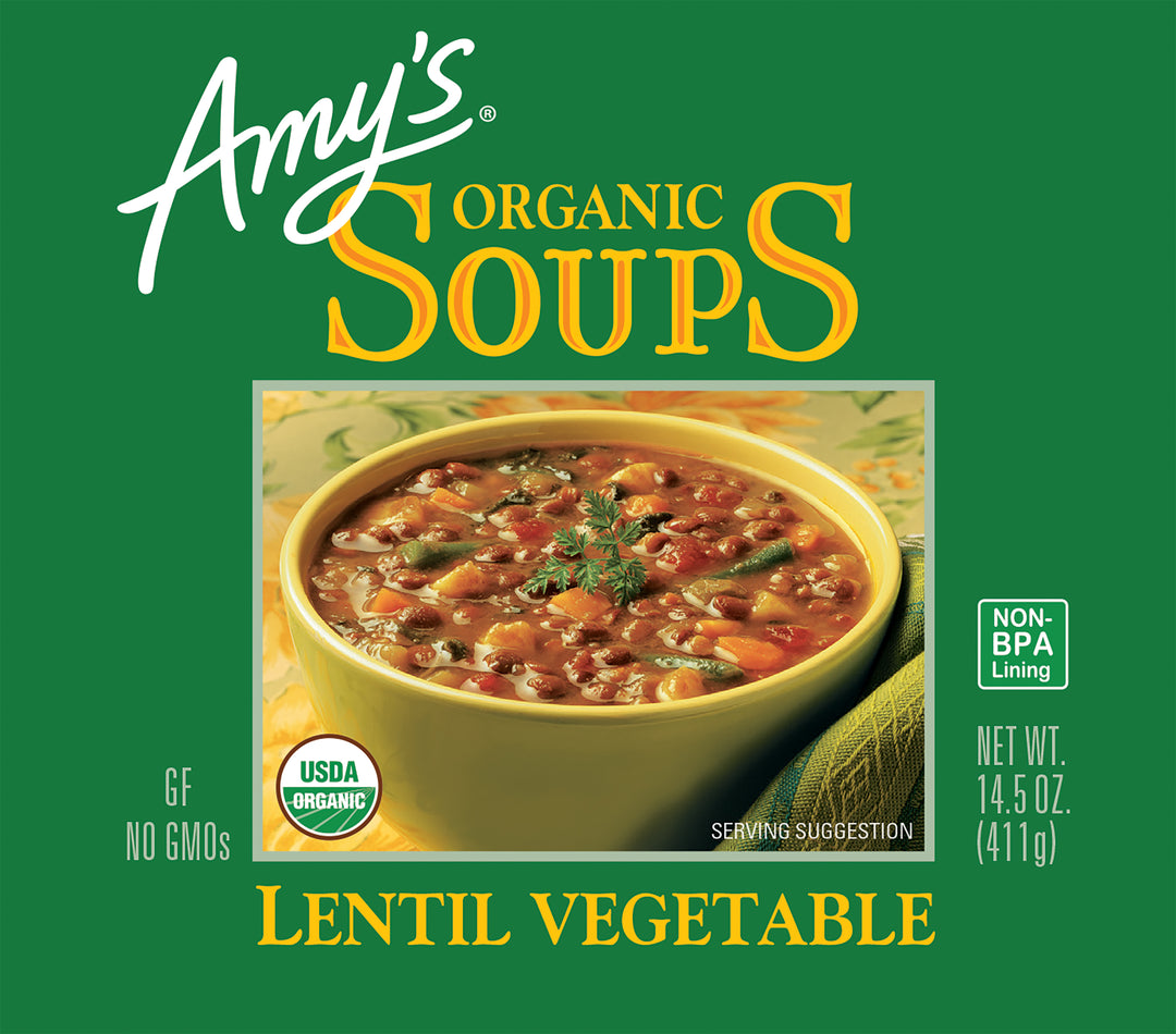 Amy's Soup Lentil Vegetable Organic-14.5 oz.-12/Case