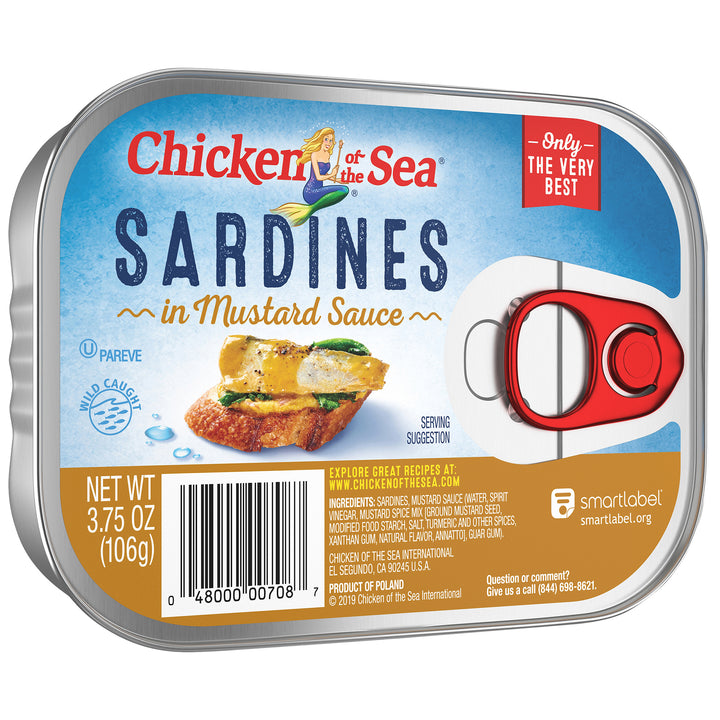 Chicken Of The Sea Sardines In Mustard-3.75 oz.-18/Case