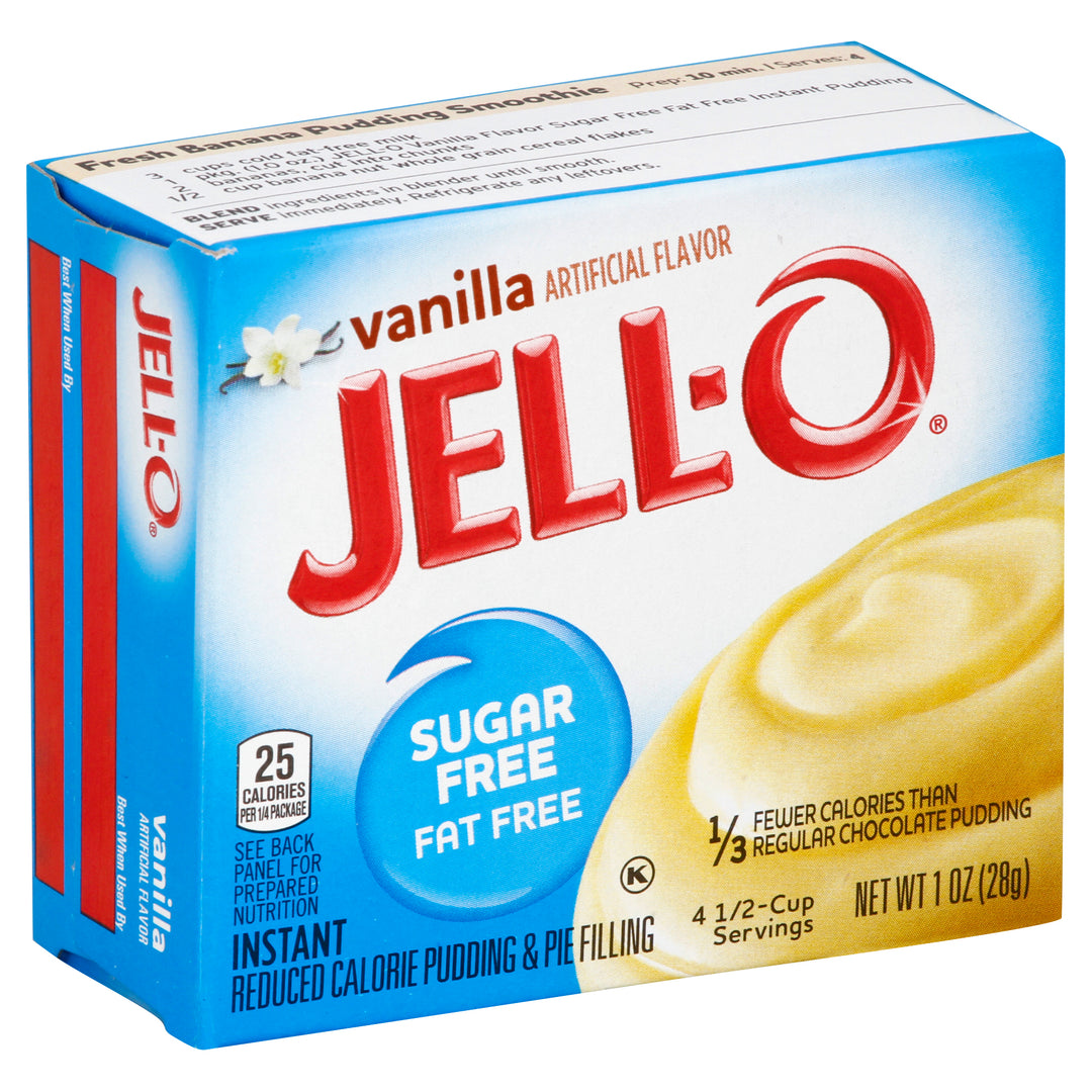 Jell-O Sugar Free Fat Free Vanilla Flavored Instant Pudding Mix-1 oz.-24/Case