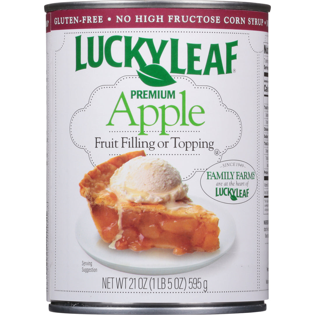 Lucky Leaf Premium Apple Fruit Filling & Topping-21 oz.-8/Case