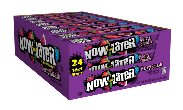Now & Later Berry Smash Bar Pack-2.44 oz.-24/Box-12/Case