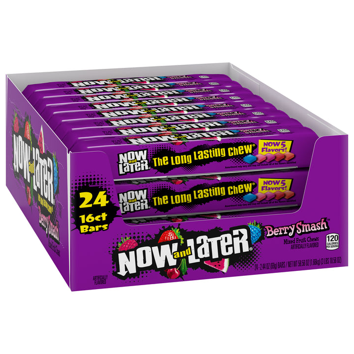 Now & Later Berry Smash Bar Pack-2.44 oz.-24/Box-12/Case