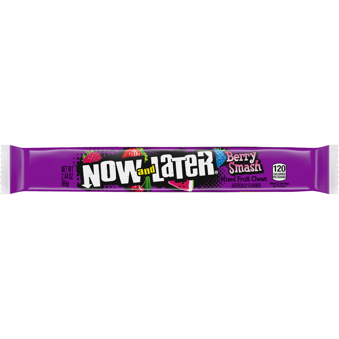 Now & Later Berry Smash Bar Pack-2.44 oz.-24/Box-12/Case