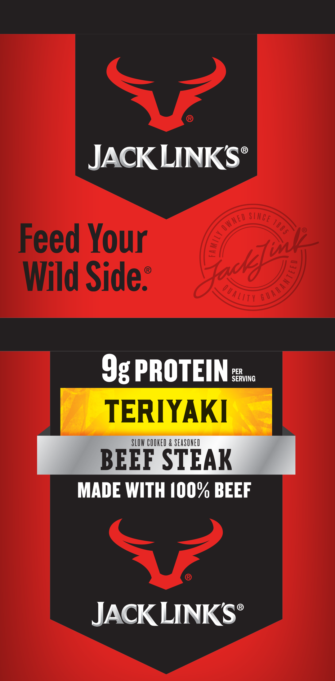 Jack Link's Teriyaki Beef Steak-1 oz.-12/Box-12/Case