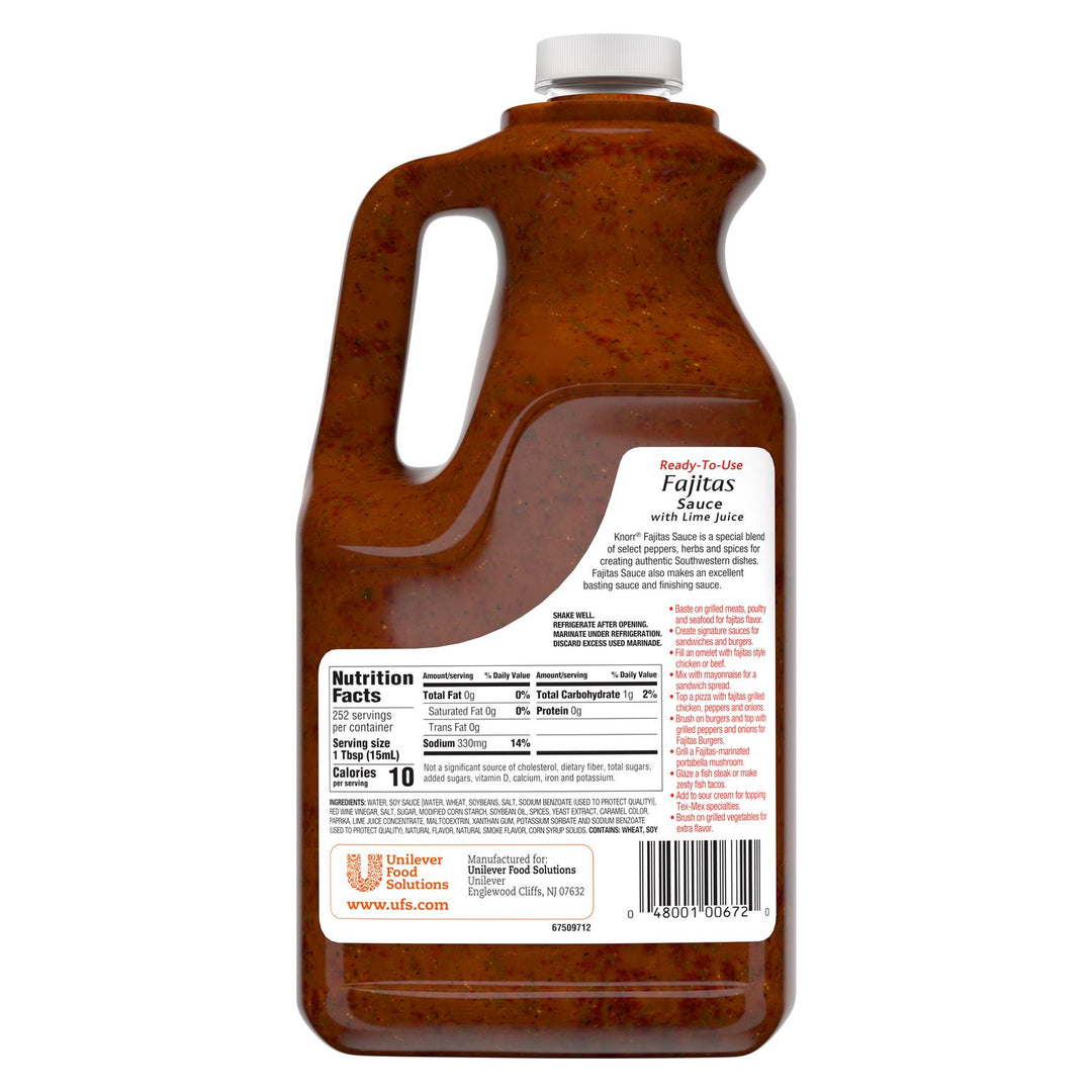 Knorr Side Meal Fajita Sauce-1 Gallon-2/Case