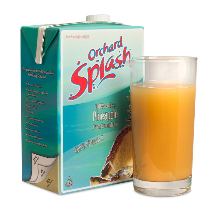 Orchard Splash Juice Aseptic 100% Pineapple-46 oz.-1/Box-12/Case