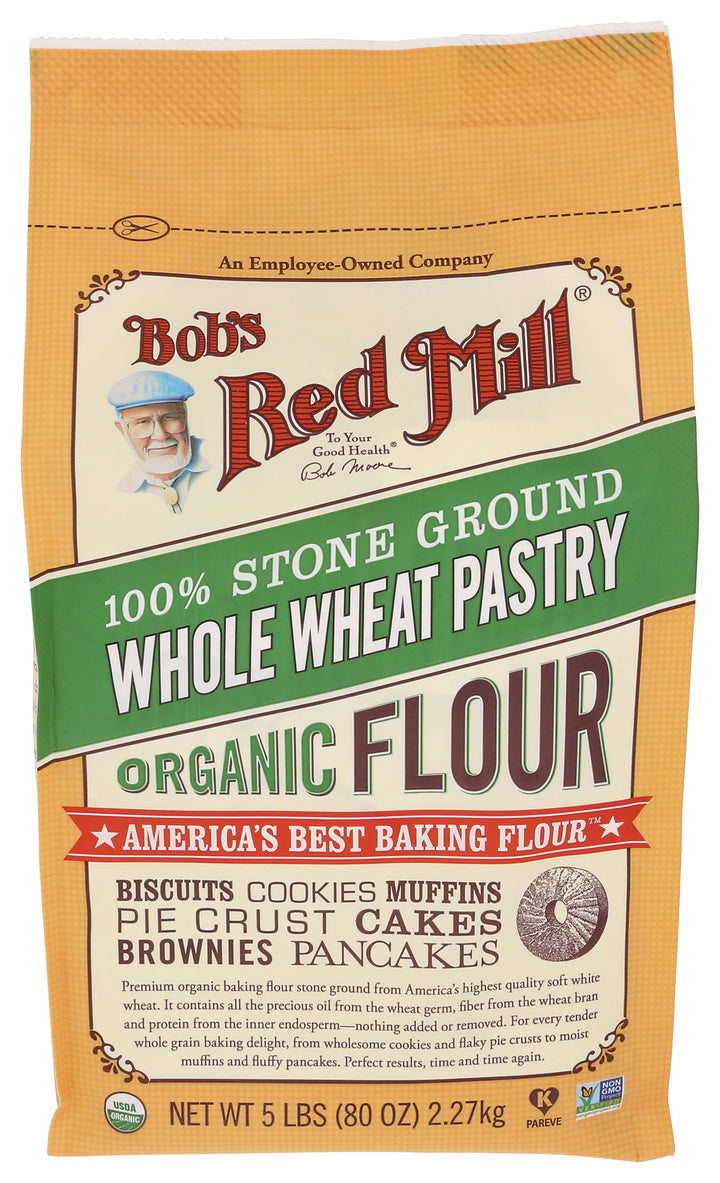 Bob's Red Mill Natural Foods Inc Organic Whole Wheat Pastry Flour-5 lb.-4/Case