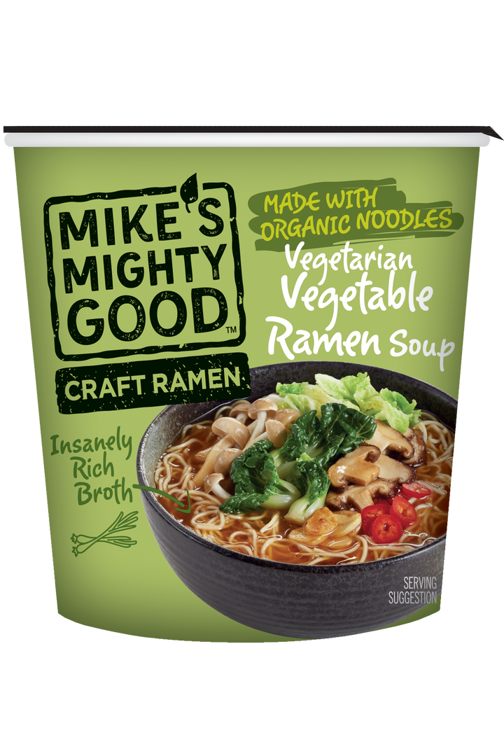 Mike's Mighty Good Craft Ramen Organic Vegetarian Vegetable Ramen Noodle Soup-1.9 oz.-6/Case