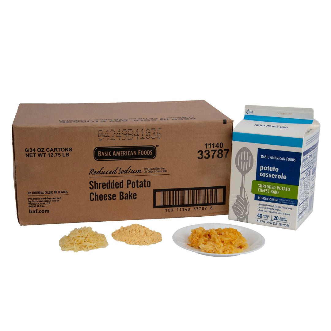 Baf Savory Series Reduced Sodium Shredded Potato Cheese Bake-34 oz.-6/Case