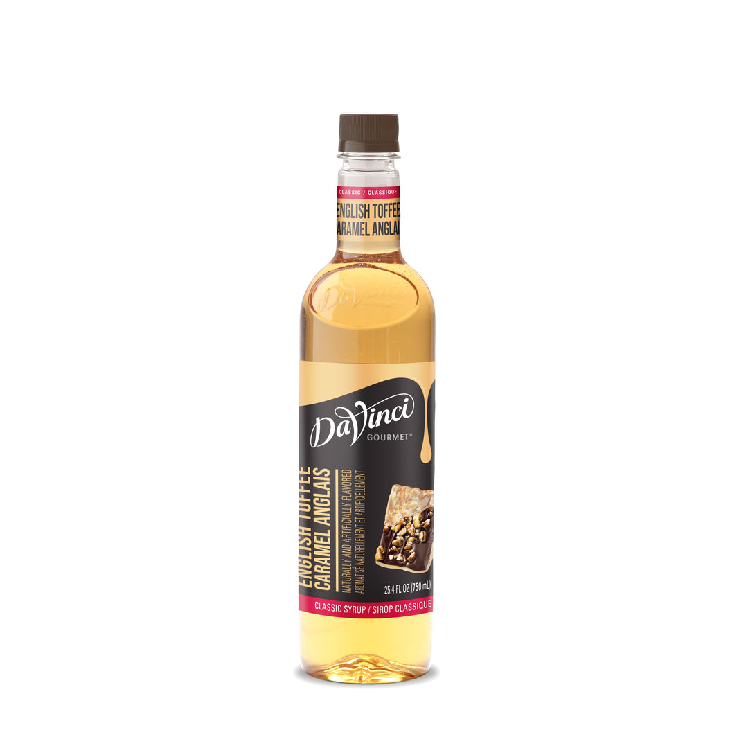 Davinci Gourmet Syrup English Toffee Flavored-750 Milliliter-4/Case