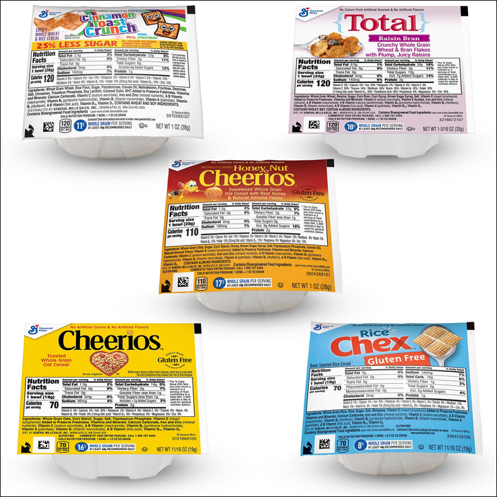 General Mills Wholesome Variety Pack Single Serve Cereal Bowlpak-0.95 oz.-96/Case