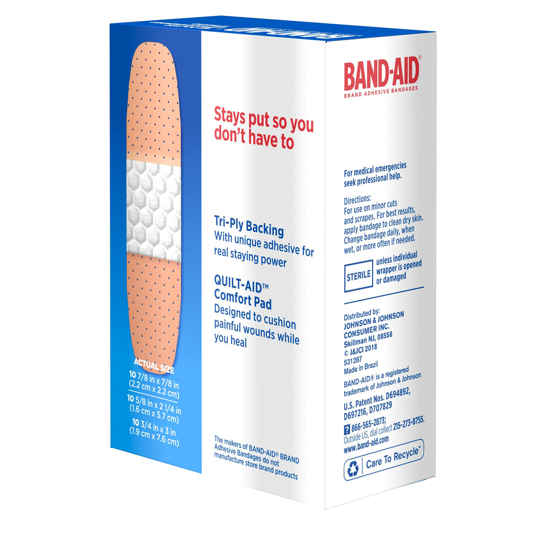 Band Aid Tru-Stay Plastic Bandages Box-30 Count-6/Box-4/Case