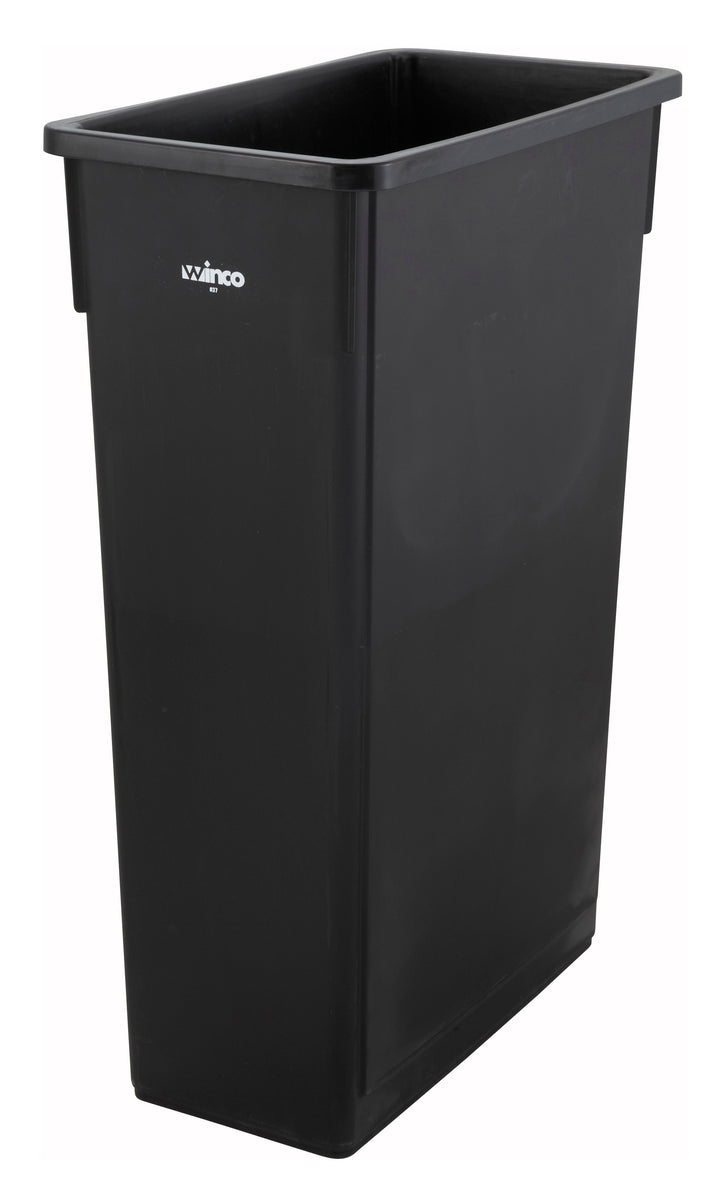 Winco Trash Can Slenders 23 Gallon Black-1 Each