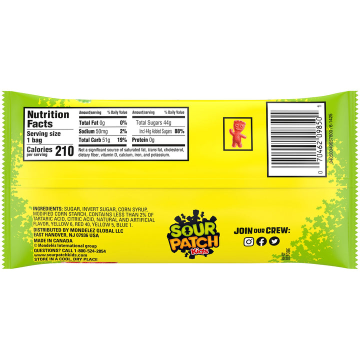 Sour Patch Kids Gummy Candy Bag-2 oz.-24/Box-12/Case