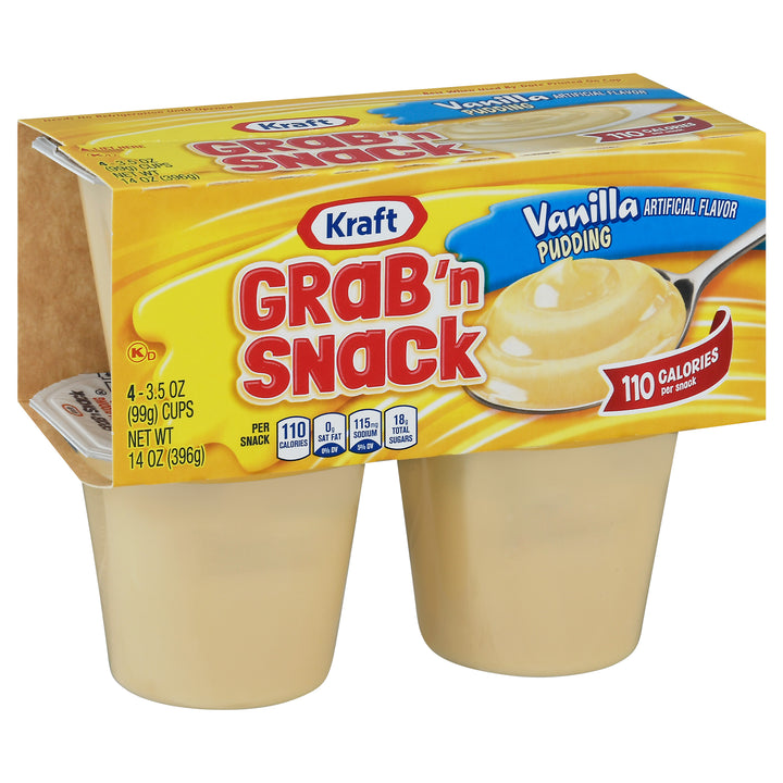 Grab 'N Snack Vanilla Pudding Cup-14 oz.-12/Case