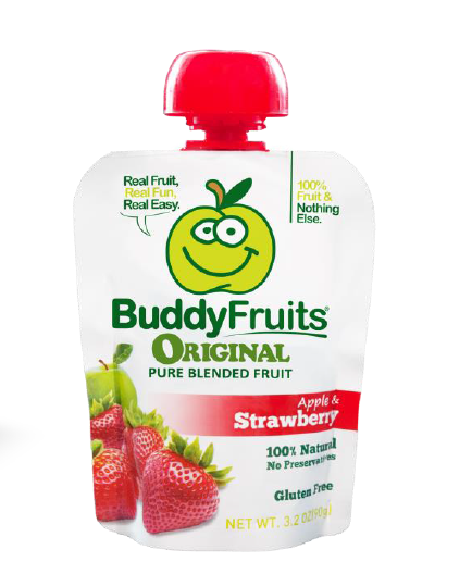 Buddy Fruits Pure Blended Strawberry Snack-3.2 oz.-18/Case