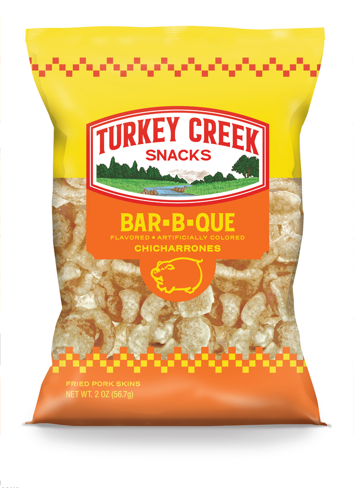 Turkey Creek Box Of Barbecue Pork Rinds-2 oz.-12/Case