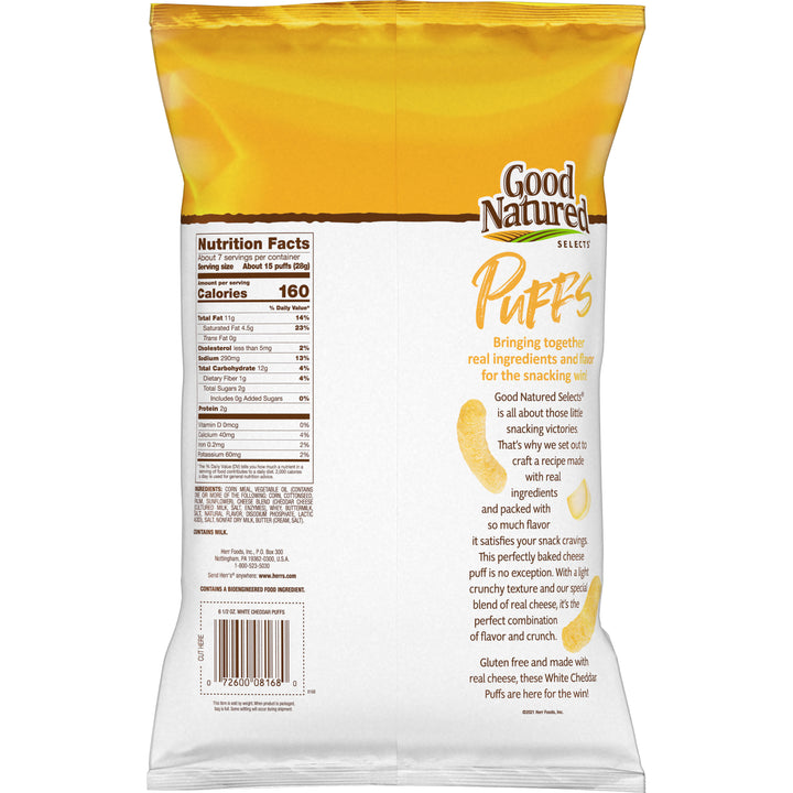 Good Natured Puffs White Cheddar-6.5 oz.-6/Case