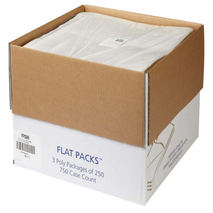 Hoffmaster Fashnpoint Flat Packs 15.5 Inch X 15.5 Inch Ultra Ply Color In Depth White Napkin-250 Each-3/Case